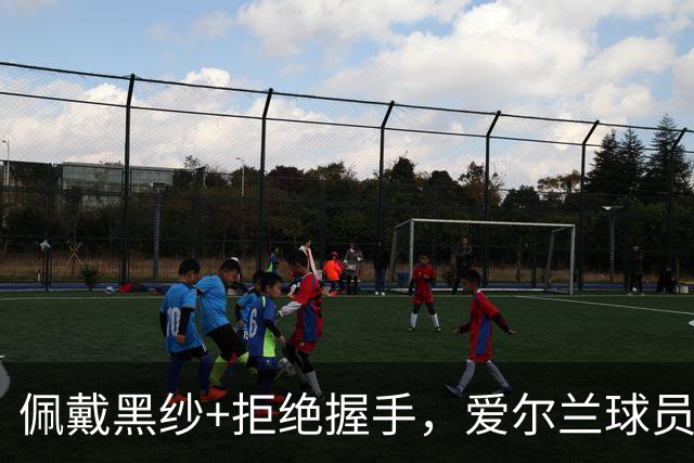 佩戴黑纱+拒绝握手，爱尔兰球员在以色列国歌奏响时低头静默