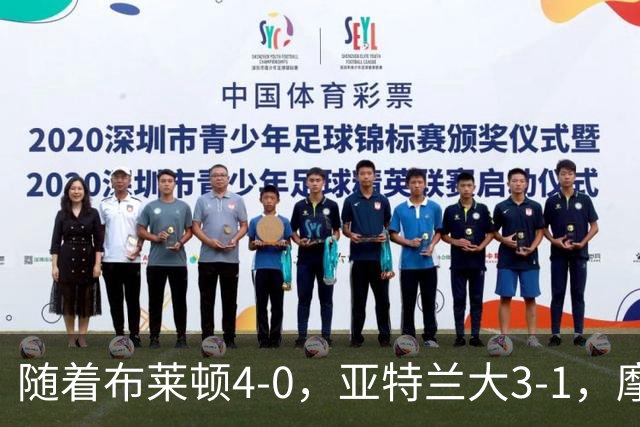 随着布莱顿4-0，亚特兰大3-1，摩纳哥2-1，欧协联最新积分榜出炉